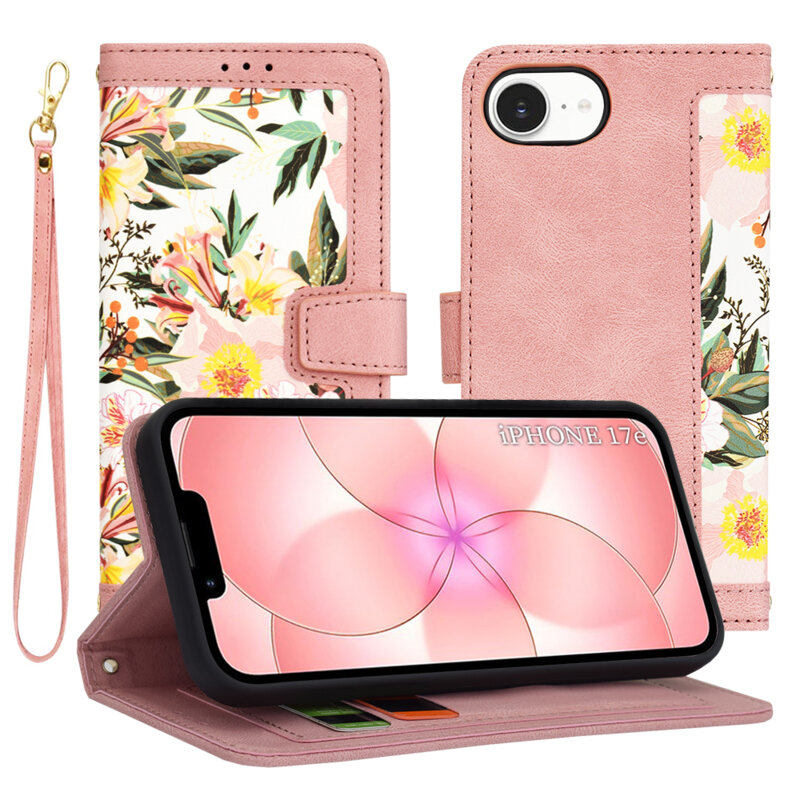 Husa personalizata fete iPhone 17e Techsuit FlipCraft, roz