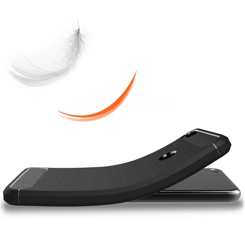 Husa Huawei P9 Lite 2017, P8 Lite 2017 Techsuit Carbon Silicone, negru