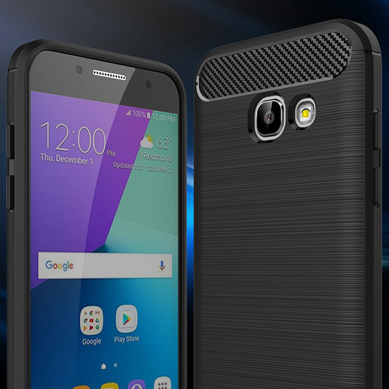 Husa Samsung Galaxy A5 2017 A520 Techsuit Carbon Silicone, negru