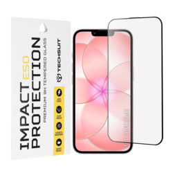 Folie sticla iPhone 17e Techsuit ESD Glass, negru