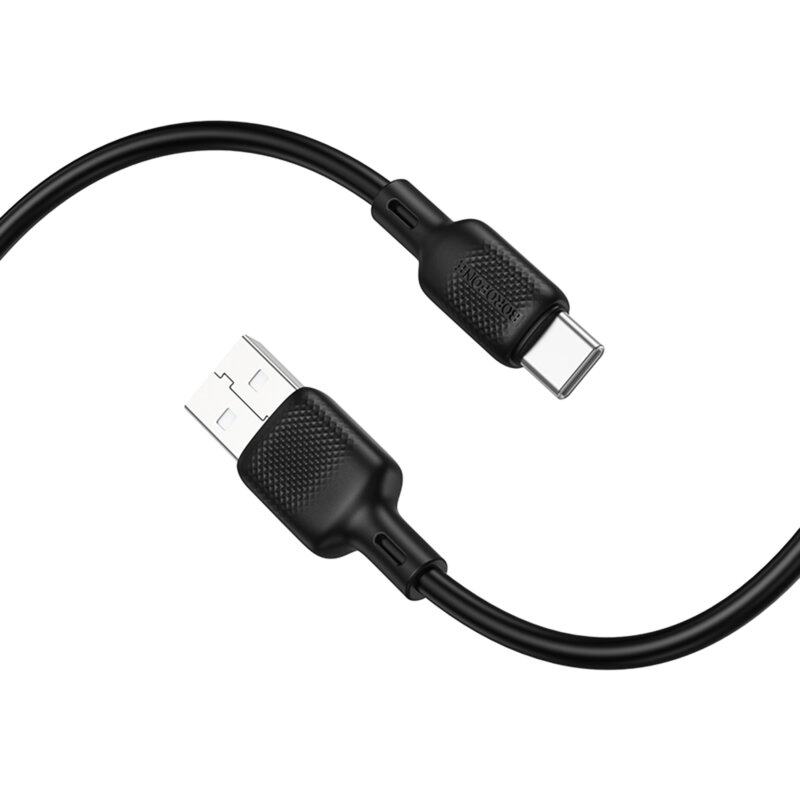 Cablu de incarcare USB la Type-C Borofone, negru, 2m, BX113