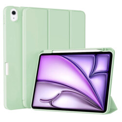 Husa iPad Air 11 (2026) Techsuit Flex Trifold Pen, verde deschis