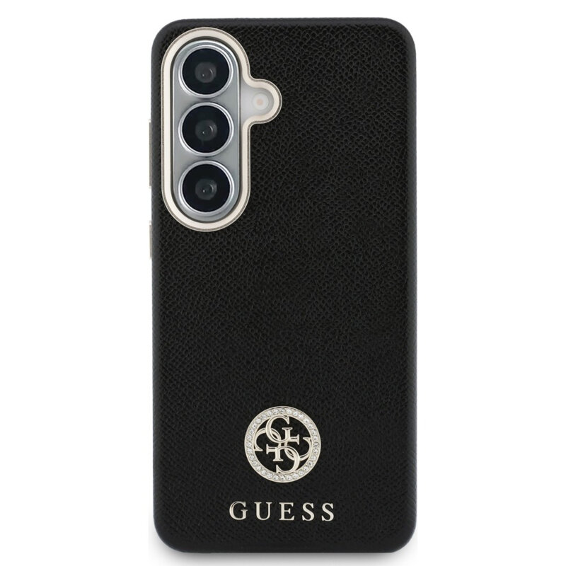 Husa originala Guess Samsung Galaxy S26 Plus Rhinestone Round Logo MagSafe, negru, GUHMS26MPGCRMDEK
