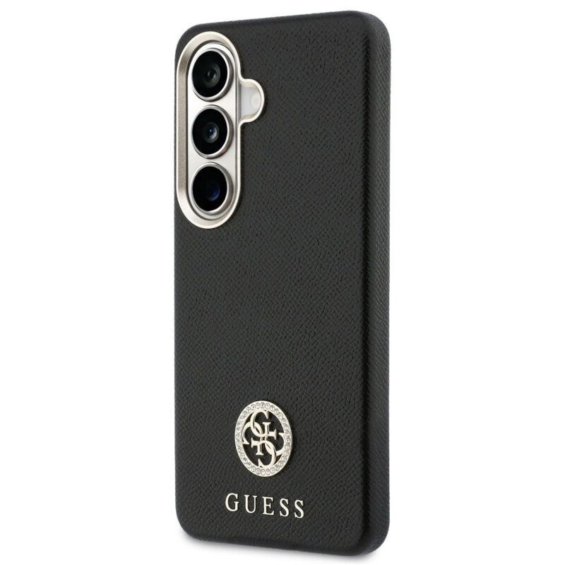 Husa originala Guess Samsung Galaxy S26 Plus Rhinestone Round Logo MagSafe, negru, GUHMS26MPGCRMDEK
