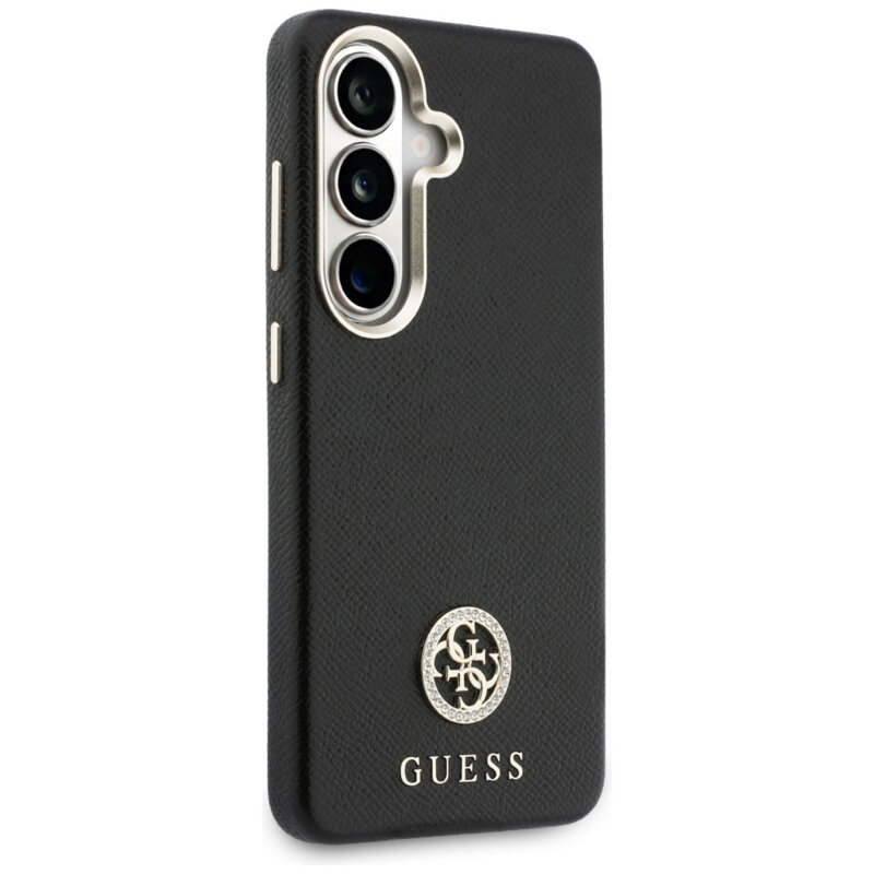 Husa originala Guess Samsung Galaxy S26 Plus Rhinestone Round Logo MagSafe, negru, GUHMS26MPGCRMDEK