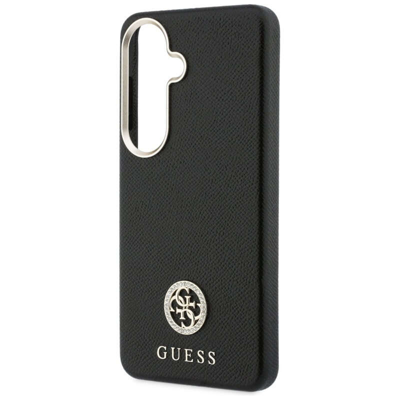 Husa originala Guess Samsung Galaxy S26 Plus Rhinestone Round Logo MagSafe, negru, GUHMS26MPGCRMDEK