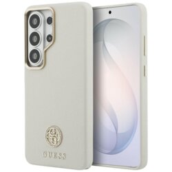 Husa originala Guess Samsung Galaxy S26 Ultra Rhinestone Round Logo MagSafe, bej, GUHMS26LPGCRMDEE