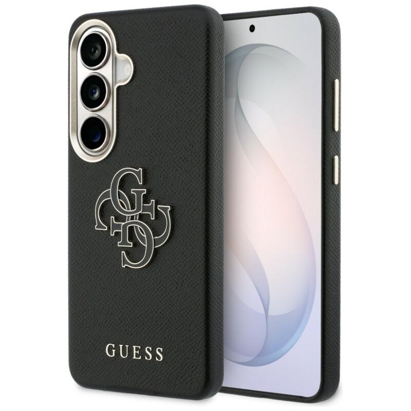 Husa Samsung Galaxy S26 Plus Guess Grained Big 4G Metal Logo, negru, GUHCS26M5PS4RGGK
