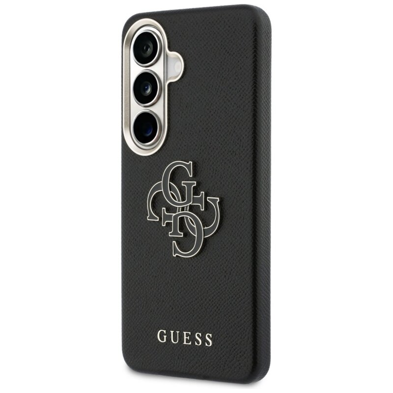 Husa Samsung Galaxy S26 Plus Guess Grained Big 4G Metal Logo, negru, GUHCS26M5PS4RGGK