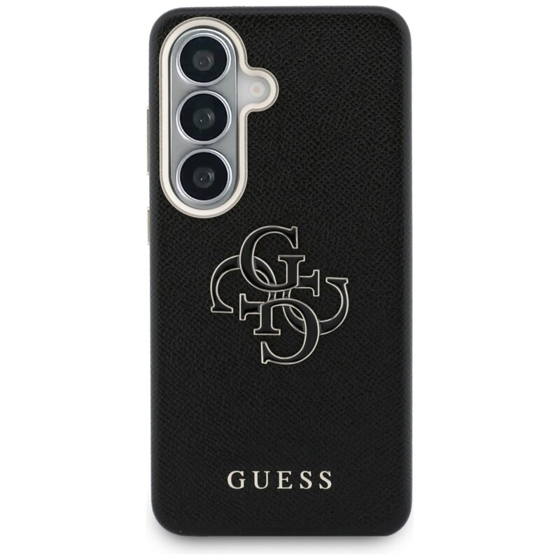 Husa Samsung Galaxy S26 Plus Guess Grained Big 4G Metal Logo, negru, GUHCS26M5PS4RGGK