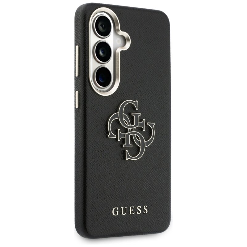 Husa Samsung Galaxy S26 Plus Guess Grained Big 4G Metal Logo, negru, GUHCS26M5PS4RGGK