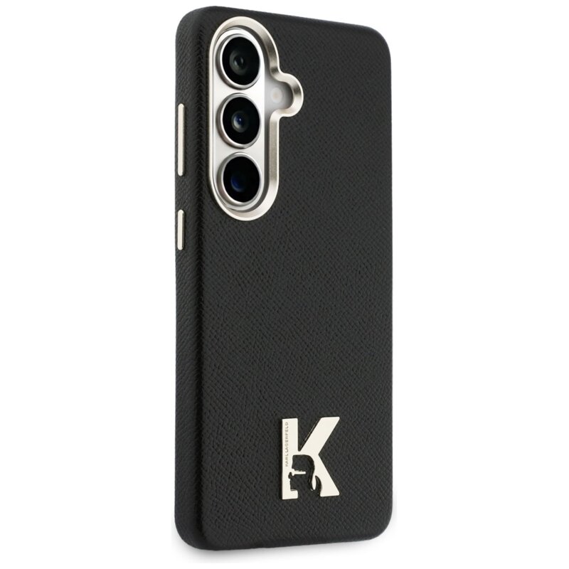 Husa Samsung Galaxy S26 Karl Lagerfeld Wrapped Grained Leather MagSafe, negru, KLHMS26S5PGFKHGK