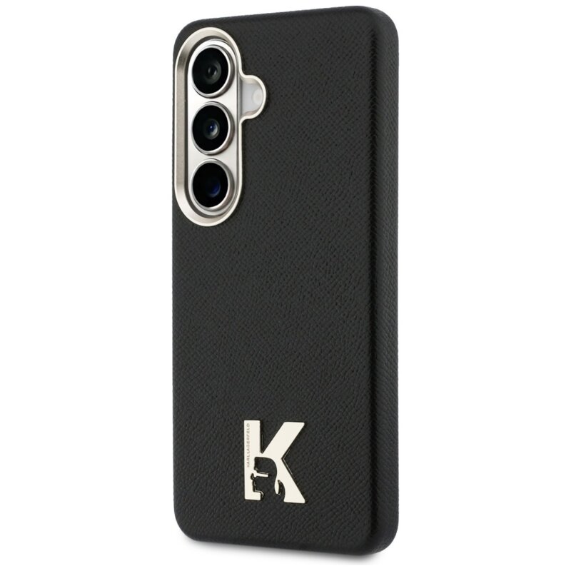 Husa Samsung Galaxy S26 Karl Lagerfeld Wrapped Grained Leather MagSafe, negru, KLHMS26S5PGFKHGK