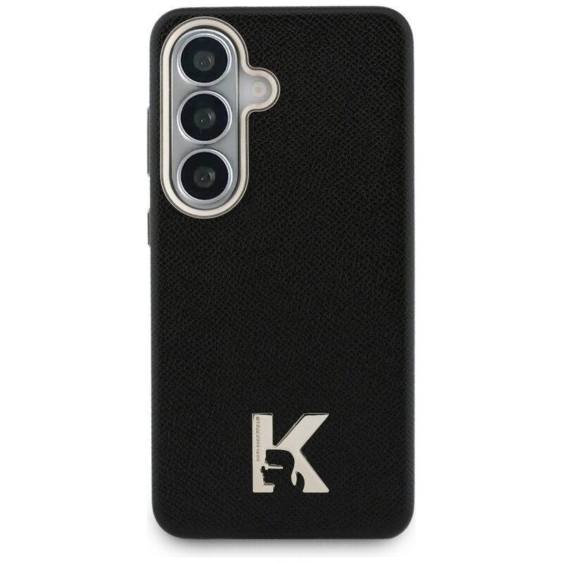 Husa Samsung Galaxy S26 Karl Lagerfeld Wrapped Grained Leather MagSafe, negru, KLHMS26S5PGFKHGK