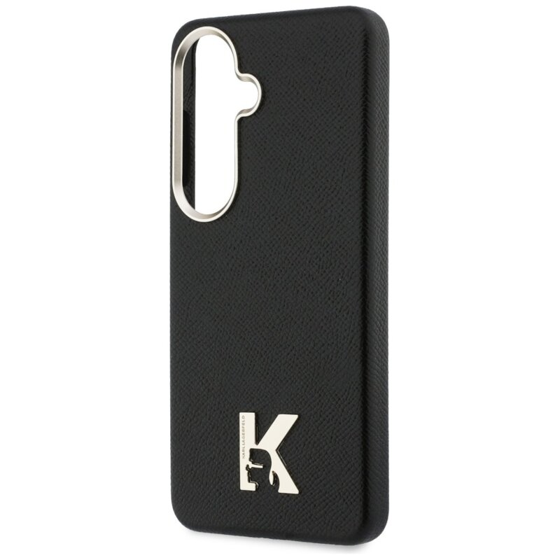 Husa Samsung Galaxy S26 Karl Lagerfeld Wrapped Grained Leather MagSafe, negru, KLHMS26S5PGFKHGK