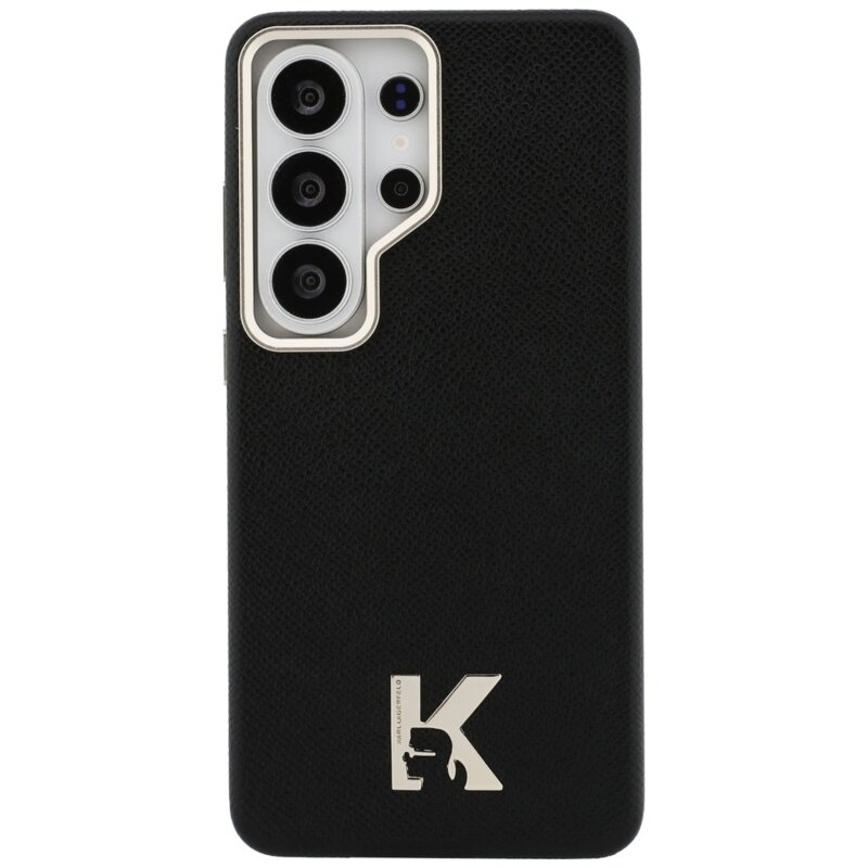 Husa Samsung Galaxy S26 Ultra Karl Lagerfeld Wrapped Grained Leather MagSafe, negru, KLHMS26L5PGFKHGK