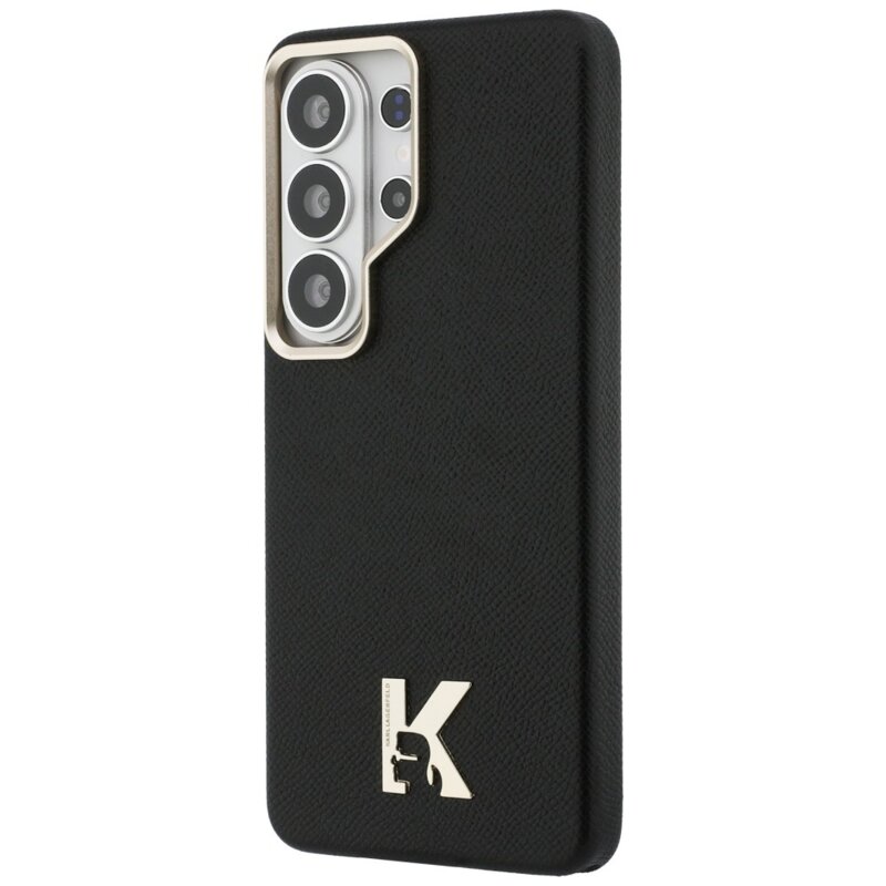 Husa Samsung Galaxy S26 Ultra Karl Lagerfeld Wrapped Grained Leather MagSafe, negru, KLHMS26L5PGFKHGK