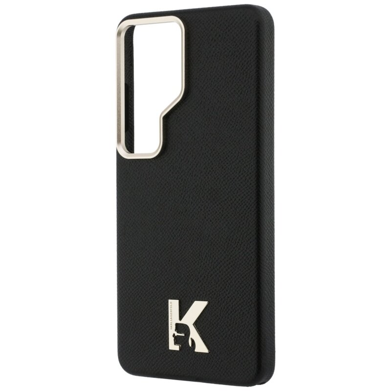Husa Samsung Galaxy S26 Ultra Karl Lagerfeld Wrapped Grained Leather MagSafe, negru, KLHMS26L5PGFKHGK