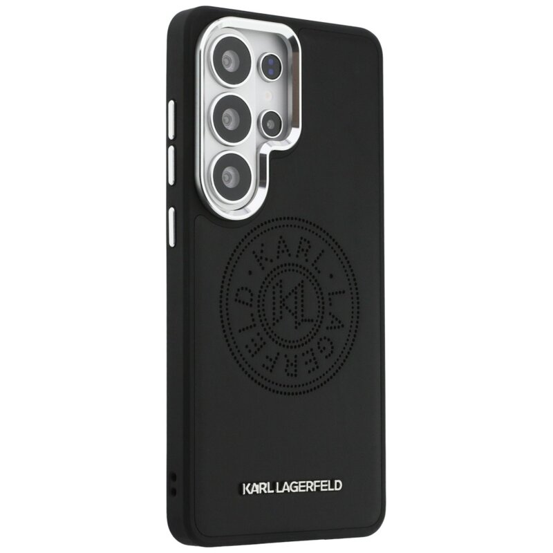 Husa Samsung Galaxy S26 Ultra Karl Lagerfeld Wrapped Leather MagSafe, negru, KLHMS26LPSKRPMK