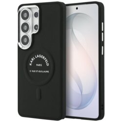 Husa Samsung Galaxy S26 Ultra Karl Lagerfeld Wrapped Leather with Karl RSG Logo MagSafe, KLHMS26LPSKRSGEK, negru