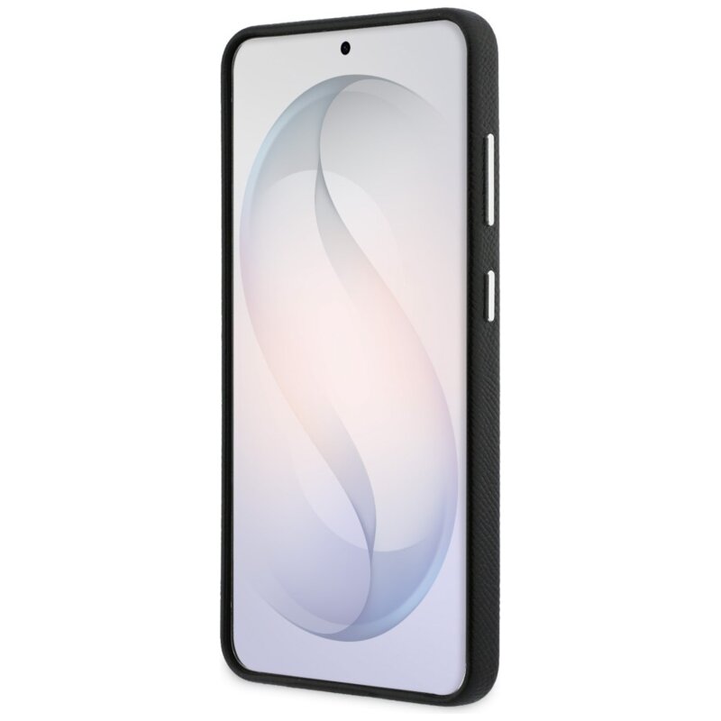 Husa originala Samsung Galaxy S26 Karl Lagerfeld Wrapped Leather Saffiano with with K&C Head Pin, KLHCS26SPSFDHPOK, negru