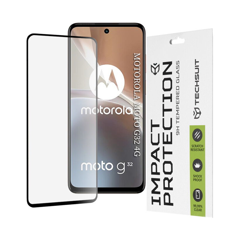 Folie sticla Motorola Moto G32 Techsuit 111D Full Glue Full Cover, negru
