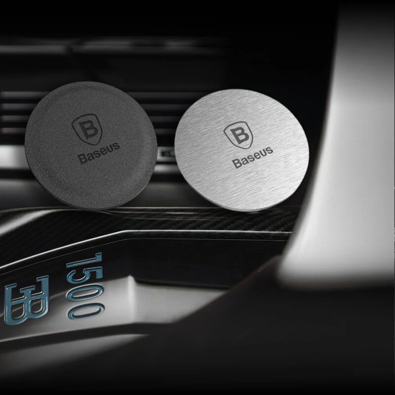 [Pachet 2x] Placuta metalica telefon Baseus, argintiu, ACDR-A0S