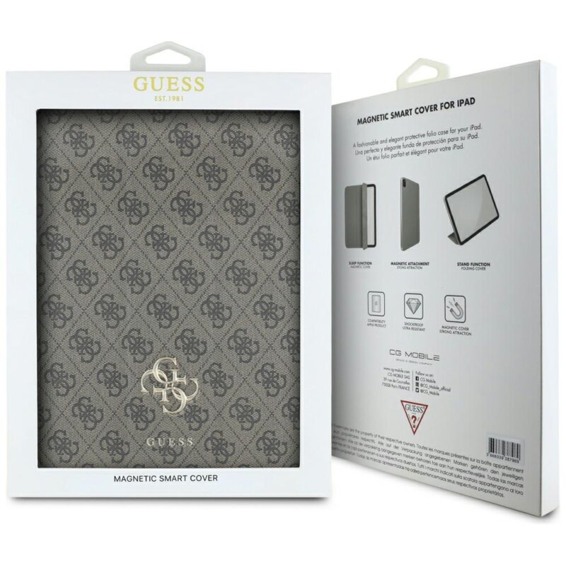 Husa iPad Air 13 (2026) Guess Magnetic 4G Big Logo, maro, GUFC13RM24PS4SGW
