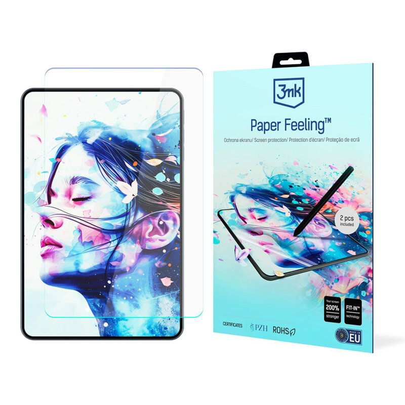 [Pachet 2x] Folie iPad Air 11 (2026) 3mk Paper Feeling, transparenta