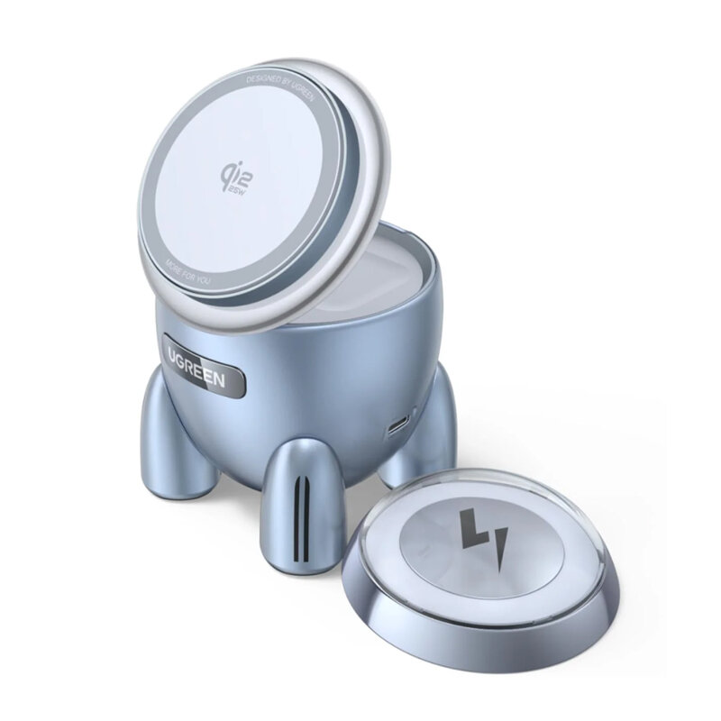 Statie de incarcare wireless Qi2, 25W Ugreen, albastru, 65300