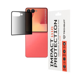 Folie sticla ecran frontal Samsung Galaxy Z Flip7 Techsuit 111D Privacy Full Glue, negru