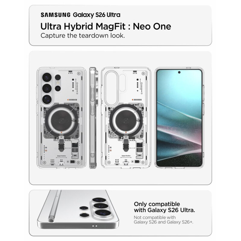 Husa Samsung Galaxy S26 Ultra Spigen Ultra Hybrid MagSafe, fumuriu