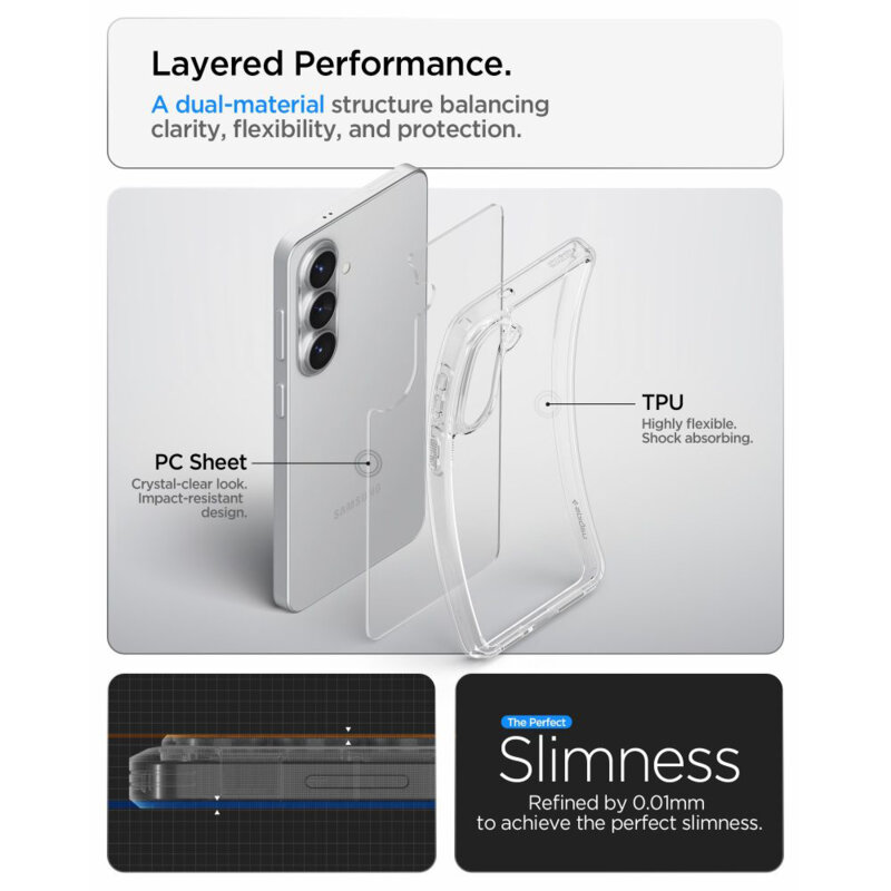 Husa Samsung Galaxy S26 Plus Spigen Ultra Hybrid, transparenta