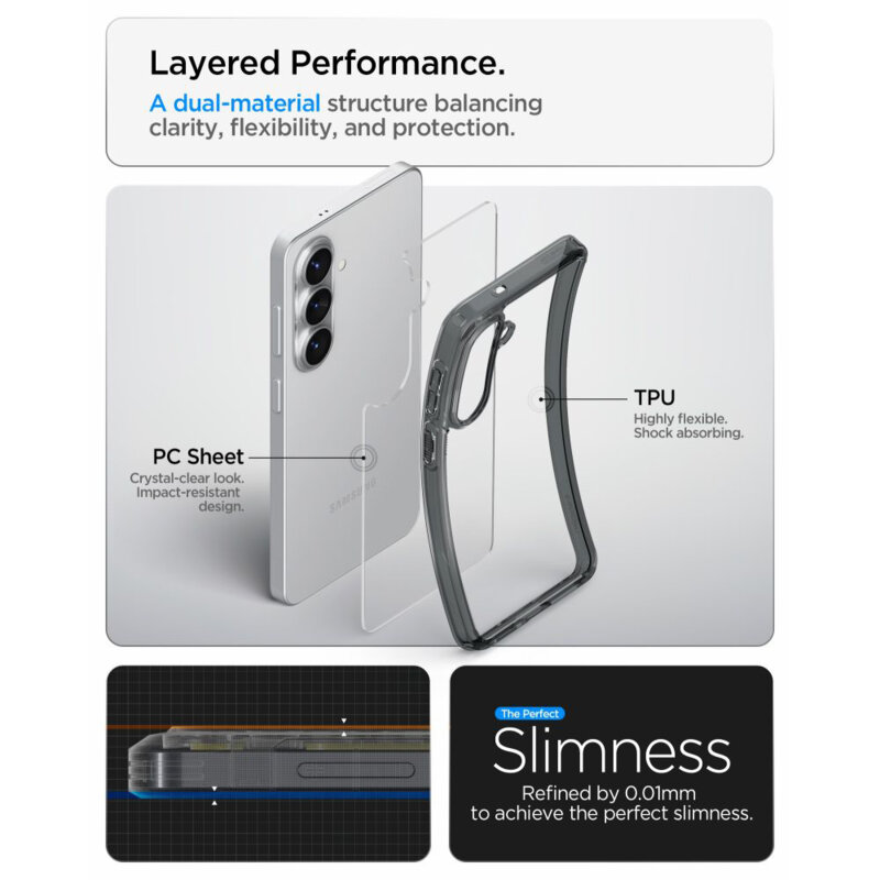 Husa Samsung Galaxy S26 Spigen Ultra Hybrid, gri