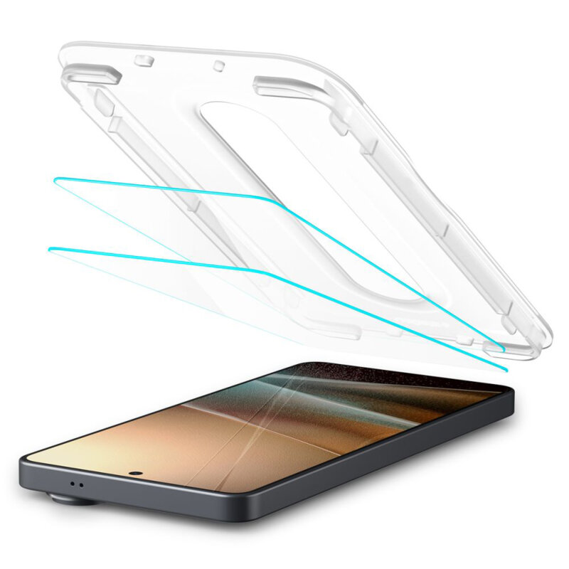 [Pachet 2x] Folie Samsung Galaxy S26 Ultra Spigen Glas.tR EZ Fit Pro Anti-Reflection, transparenta