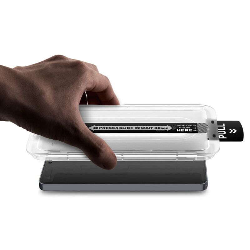 [Pachet 2x] Folie Samsung Galaxy S26 Ultra Spigen Glas.tR EZ Fit Pro Anti-Reflection, transparenta