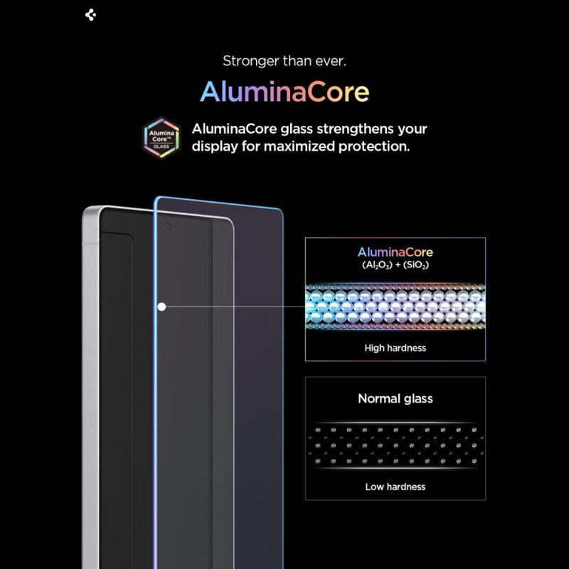 [Pachet 2x] Folie Samsung Galaxy S26 Ultra Spigen Glas.tR EZ Fit Pro Anti-Reflection, transparenta