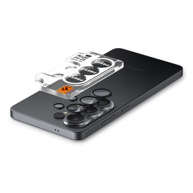 [Pachet 2x] Folie sticla camera Samsung Galaxy S26 Ultra Spigen Glas.tR Optik EZ Fit Pro HD, negru