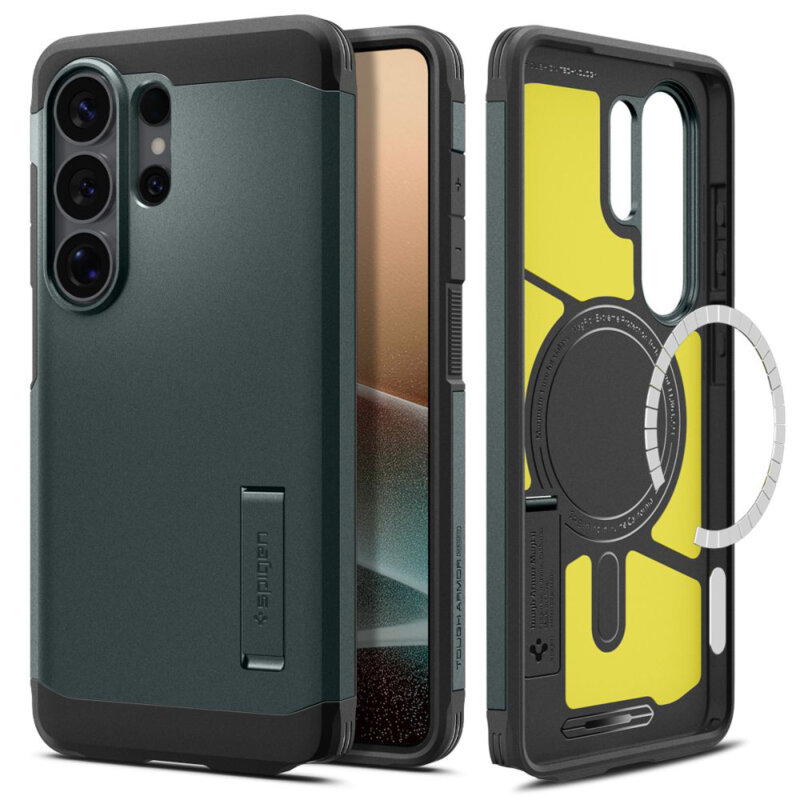 Husa Samsung Galaxy S26 Ultra Spigen Tough Armor MagSafe, verde