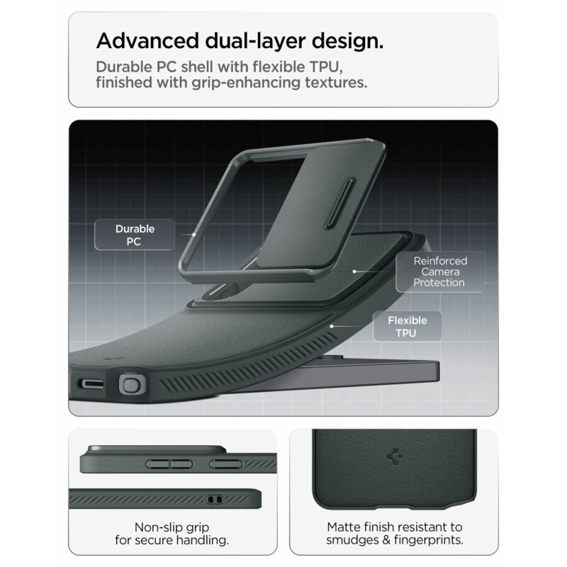 Husa Samsung Galaxy S26 Ultra Spigen Optik Armor, verde