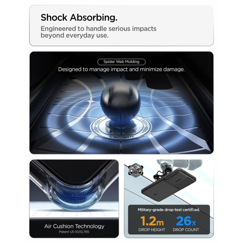 Husa Samsung Galaxy S26 Ultra Spigen Optik Armor, negru