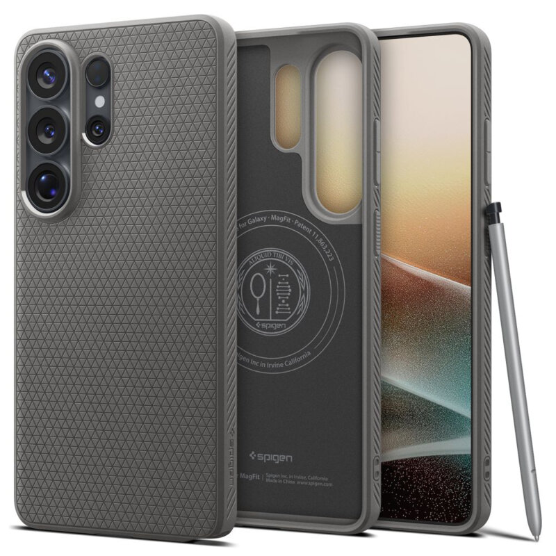 Husa Samsung Galaxy S26 Ultra Spigen Liquid Air MagSafe, cenusiu