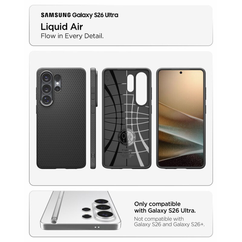 Husa Samsung Galaxy S26 Ultra Spigen Liquid Air, negru