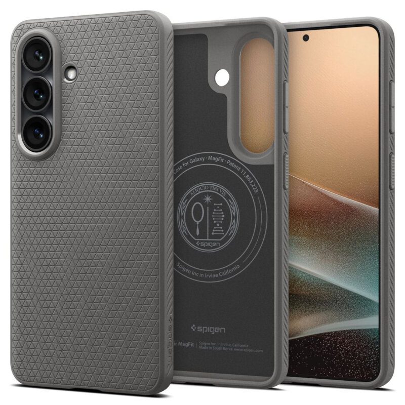 Husa Samsung Galaxy S26 Plus Spigen Liquid Air MagSafe, cenusiu