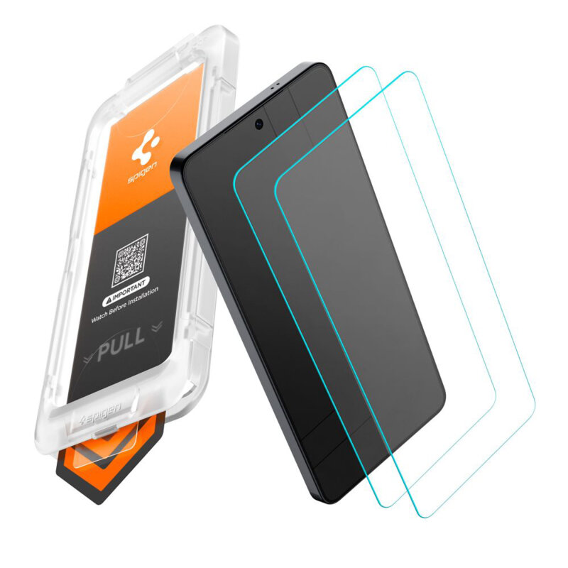 [Pachet 2x] Folie Samsung Galaxy S26 Spigen Glas.tR EZ Fit Pro HD, transparenta