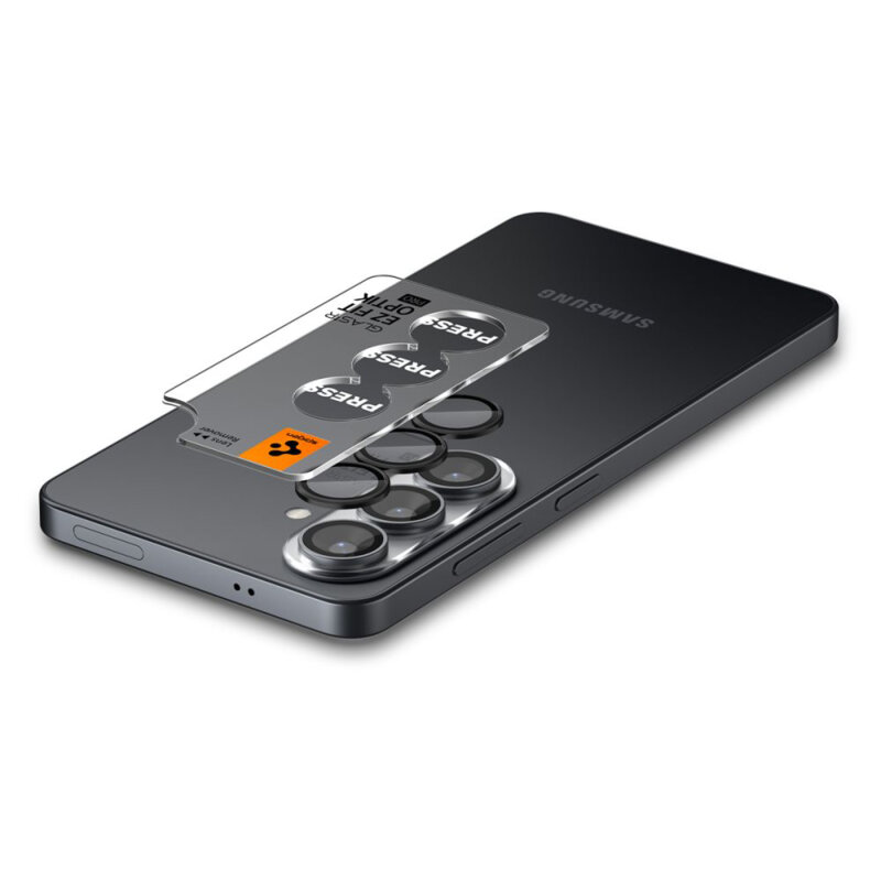 [Pachet 2x] Folie sticla camera Samsung Galaxy S26 Plus Spigen Glas.tR Optik EZ Fit Pro HD, negru