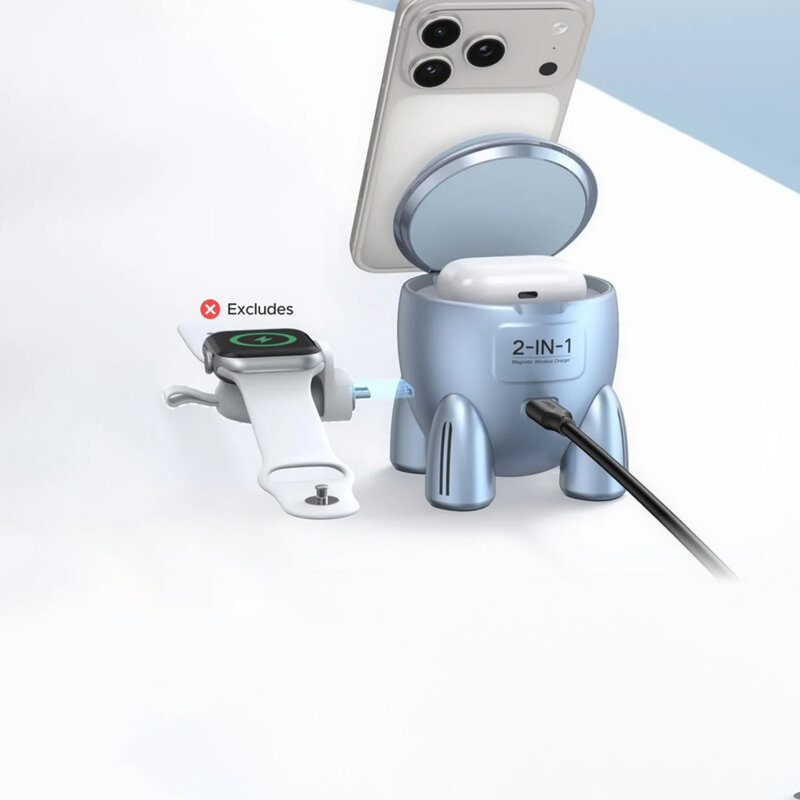 Statie de incarcare wireless Qi2, 25W Ugreen, albastru, 65300