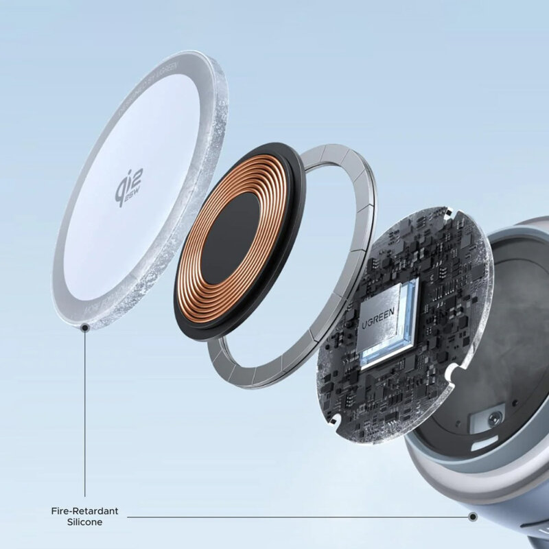 Statie de incarcare wireless Qi2, 25W Ugreen, albastru, 65300