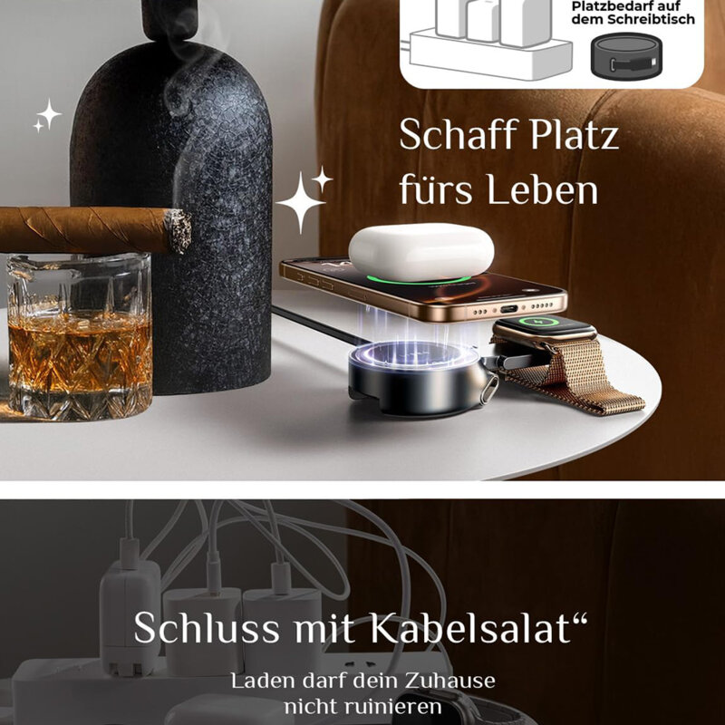 Incarcator Qi2 cu cablu Type-C si incarcator priza Lisen, YL0324090008