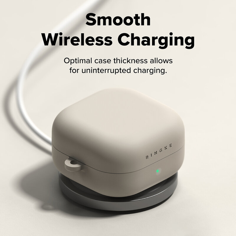 Husa Samsung Galaxy Buds 4 Ringke Silicone, bej